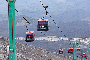 Mount etna cable car, Etna, Sicily, Italy