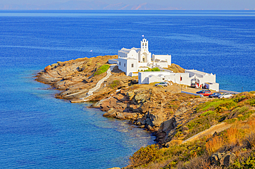 Chrisopigi Monastery, Sifnos Island, Cyclades, Greek Islands, Greece, Europe