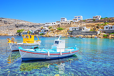 Fishing boats, Heronissos, Sifnos Island, Cyclades, Greek Islands, Greece, Europe