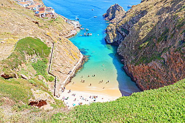 Sandy beach, Berlenga Grande Island, Portugal, Europe