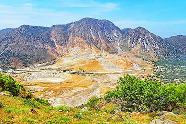 Nisyros volcano view, Nisyros Island, Dodecanese Islands, Greek Islands, Greece, Europe