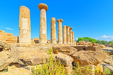 Temple of Heracles, Valley of Temples, Agrigento, Sicily, Italy