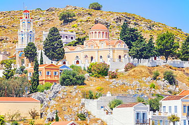 Church of Evangelismos (also known as Annunciation Church), Gialos, Symi Island, Dodecanese Islands, Greece
