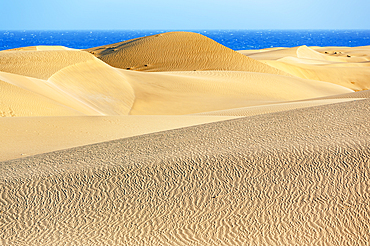 Sand dunes, Maspalomas, Playa del Ingles, Gran Canaria, Canary Islands, Spain