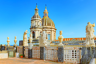 Badia di Sant'Agata church rooftop, Catania, Sicily, Italy