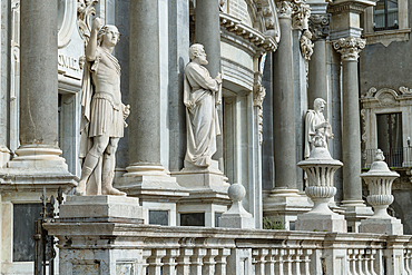 Sant'Agata Cathedral facade, Piazza Duomo, Catania, Sicily, Italy