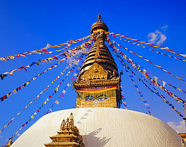 Buddhist stupa at Swayambhunath, Katmandu, Nepal