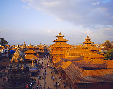 Aerial view of Durbar Square, Patan, Nepal