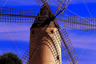 Typical windmill, Majorca, Balearic Islands, Spain, Europe