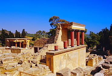 Palace ruins at Knossos, Crete, Greece