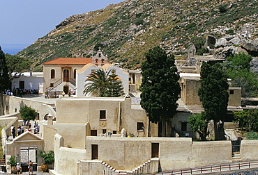 Mono Preveli Christian monastery, near Plakias, island of Crete, Greece, Mediterranean, Europe