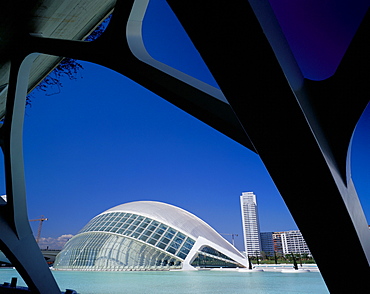 Hemisferic, planetarium and cinema, City of Arts and Sciences, architect Santiago Calatrava, Valencia, Spain, Europe