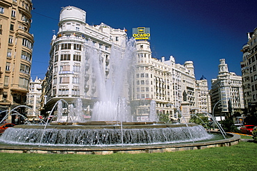 Plaza del Ayuntamento, main square in the centre of the city, Valencia, Spain, Europe