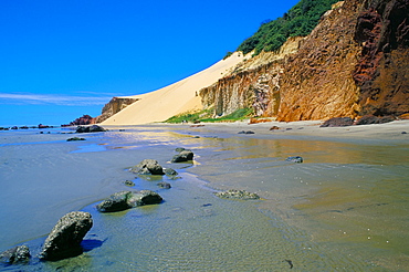 Coastline near Canoa Quebrada, Canoa Quedrada, Ceara', Brazil, South America