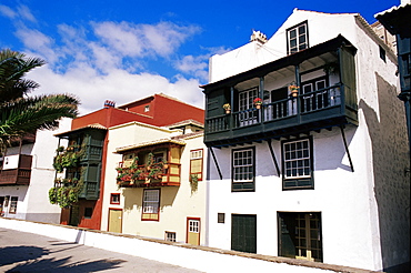 Casa de los Balcones, typical Canarian houses with balconies), Santa Cruz de la Palma, La Palma, Canary Islands, Spain, Atlantic, Europe