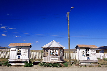 A gasoline station near Puerto Natales, Patagonia, Chile, South America