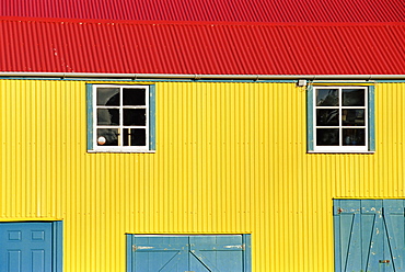 Colourful traditional house, Stanley, East Falkland, Falkland Islands, South Atlantic, South America