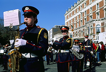 St. Patrick's parade, Patrick Street, Dublin, County Dublin, Eire (Ireland), Europe