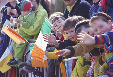 St. Patrick's parade, Patrick Street, Dublin, County Dublin, Eire (Ireland), Europe