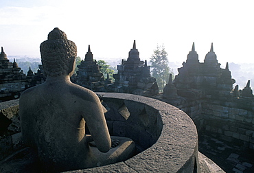 Arupadhatu Buddha, 8th century Buddhist site of Borobudur, UNESCO World Heritage Site, island of Java, Indonesia, Southeast Asia, Asia