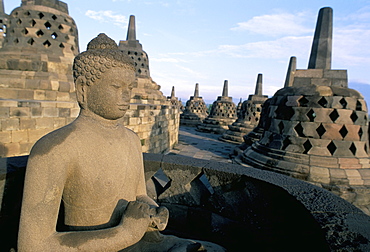 Arupadhatu Buddha, 8th century Buddhist site of Borobudur, UNESCO World Heritage Site, island of Java, Indonesia, Southeast Asia, Asia