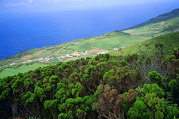 Coast, Miradouro de Rosais, Sao Jorge Island, Azores, Portugal, Europe, Atlantic Ocean