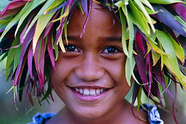 Portrait of a young boy, Atiheu Bay, Nuku Hiva Island, Marquesas Islands archipelago, French Polynesia, South Pacific Islands, Pacific