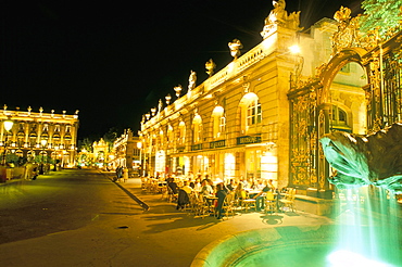 Place Stanislas at night, Nancy, Meurthe-et-Moselle, Lorraine, France, Europe