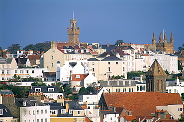 View of Fort George, St. Peter Port, Guernsey, Channel Islands, United Kingdom, Europe