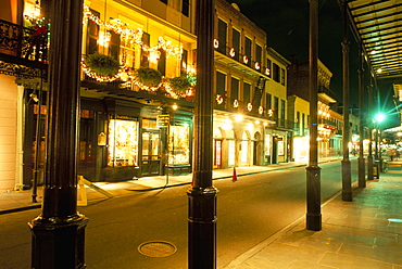 French Quarter at night, New Orleans, Louisiana, United States of America, North America