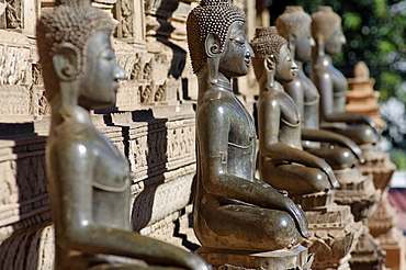 Wat Phra Keo, original location of the Emerald Buddha, seized by the Thais in 1778 and taken to Bangkok, Vientiane, Laos, Indochina, Southeast Asia, Asia