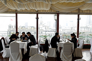 Bar and restaurant of the Peace Hotel, Shanghai, China, Asia