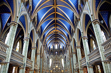 Cathedral and Basilica of Notre Dame built between 1839 and 1885, on site of the first Catholic chapel, Ottawa, Ontario, Canada, North America