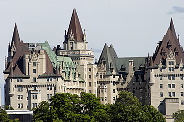 The Fairmont Chateau Laurier Hotel, a limestone building located in the heart of the capital, Ottawa, Ontario Province, Canada, North America