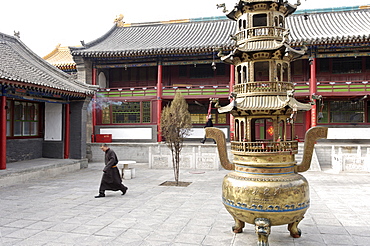 The Five Terrace Mountain (Wutai Shan), one of China's most ancient Buddhist sites, Shanxi, China, Asia