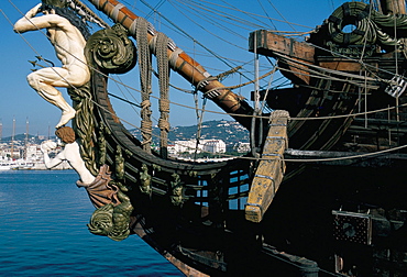 Ship used in the film 'Pirates', Cannes, Alpes Maritimes, Cote d'Azur, Provence, France, Mediterranean, Europe