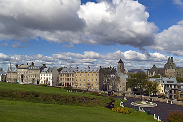 View of Quebec City from the citadel, Quebec Province, Canada, North America