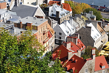 Petit Champlain located in the district of Vieux-Quebec-Cap-Blanc-Colline Parlementaire, UNESCO World Heritage Site, Quebec City, Quebec Province, Canada, North America