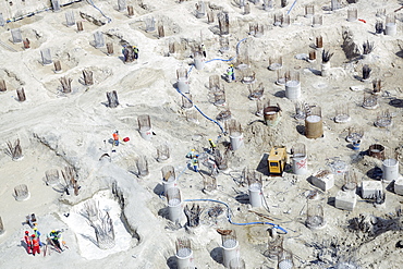 Construction site, The Palm Jumeirah, Dubai, United Arab Emirates, Middle East