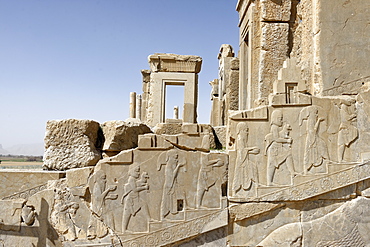 Medes and Arachos priests, The Tachara, the Palace of Darius the exclusive building of Darius I, Persepolis, Iran, Middle East