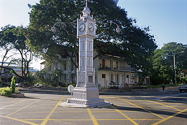 Clock tower, Victoria, island of Mahe, Seychelles, Indian Ocean, Africa