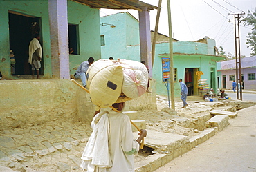 Village of Adua in the Abyssinian region of Tigre, Ethiopia Africa 