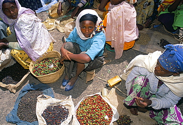 Market at Denaba, Oromo country, Kaffa province, Ethiopia, Africa