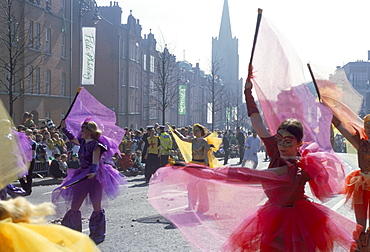 St. Patrick's parade, Patrick Street, Dublin, County Dublin, Eire (Ireland), Europe