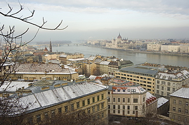 Embankment river buildings, Budapest, Hungary, Europe