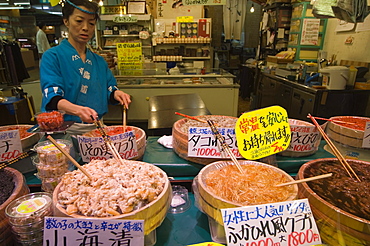 Omichi market, Kanazawa, Ishikawa prefecture, Japan, Asia