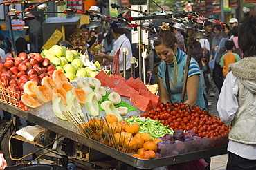 Food stall, Taipei City, Taiwan, Asia