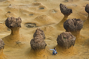 Coastal rock formations, Yehliu, Taipei County, Taiwan, Asia