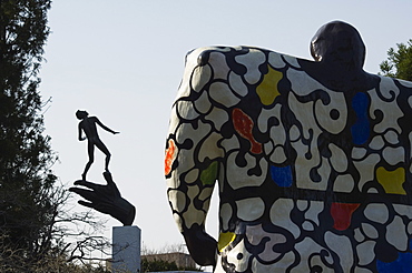 Modern sculptures and art displays at Hakone Open Air Museum, Chokokuno mori, Hakone, Kanagawa prefecture, Japan, Asia