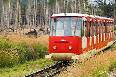 Funicular railway, High Tatras Mountains (Vyoske Tatry), Tatra National Park, Slovakia, Europe